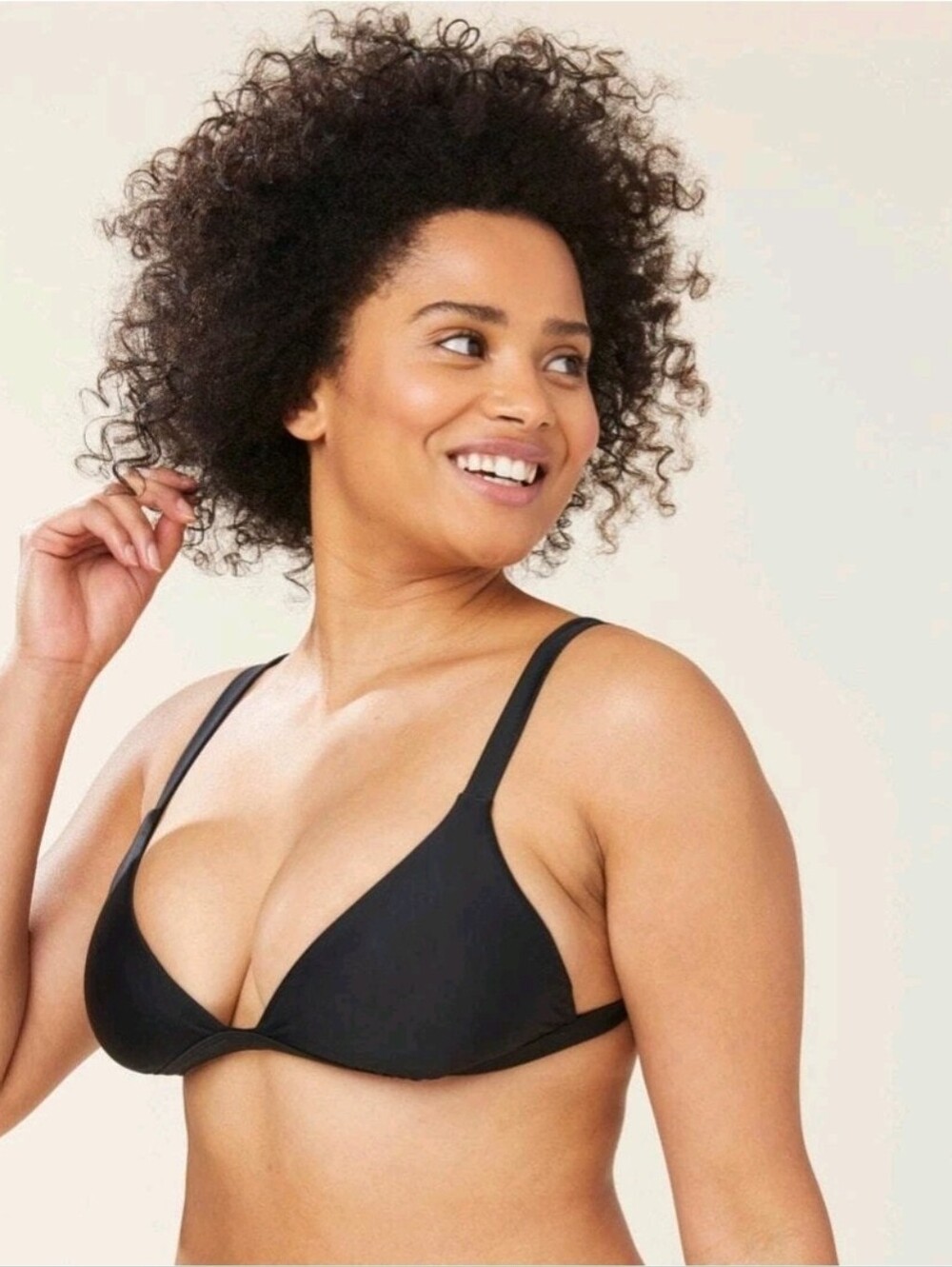 Nwt Andie Swim Black Bikini Top The Caicos Size Med Black